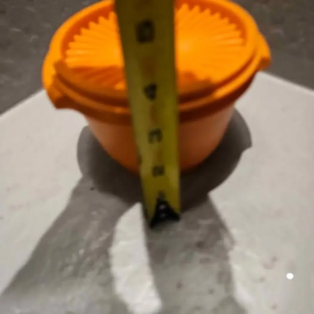 Vintage Orange Tupperware Wonderlier Bowl with Sunburst Lid